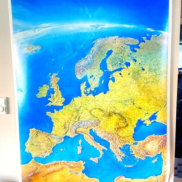 Vintage Panoramic Map of Europe